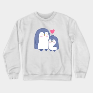 Cartoon Cute Penguin Family Art Crewneck Sweatshirt